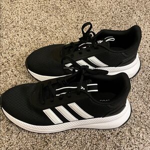 Adidas Black and White Running Shoes
